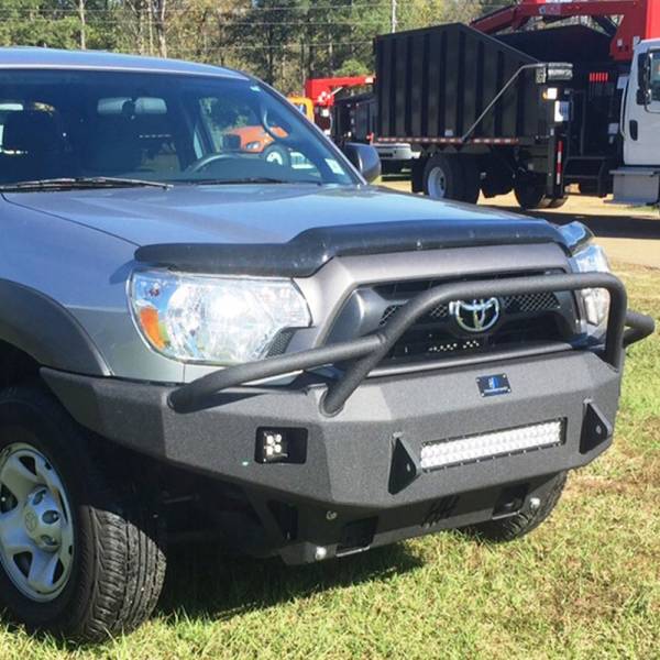 Hammerhead Bumpers - Hammerhead 600-56-0420 Low Profile Non-Winch Front Bumper with Pre-Runner Guard and Square Light Holes for Toyota Tacoma 2012-2015
