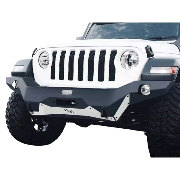 Hammerhead Bumpers - Hammerhead 600-56-0788 Ravager Full Width Winch Front Bumper with Round Light Holes for Jeep Wrangler JL 2018-2024
