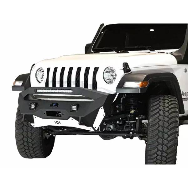 Hammerhead Bumpers - Hammerhead 600-56-0774 Ravager Winch Front Bumper with Stubby Bar Jeep Gladiator JT 2020-2022