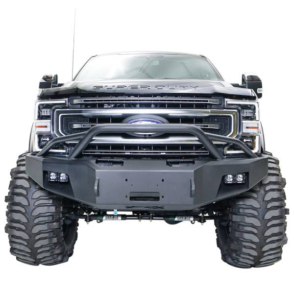 Fab Fours - Fab Fours FS05-A1252-1 Winch Front Bumper with Pre-Runner Guard and Sensor Holes for Ford F250/F350/F450/F550 2005-2007