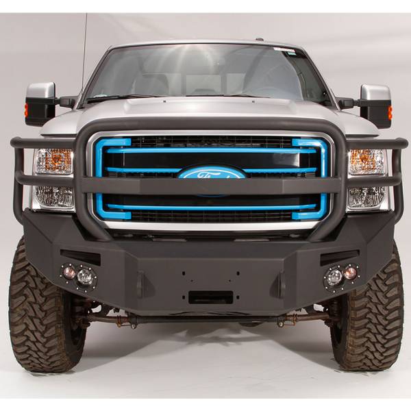 Fab Fours - Fab Fours FS11-A2550-1 Winch Front Bumper with Full Guard and Sensor Holes for Ford F250/F350 2011-2016