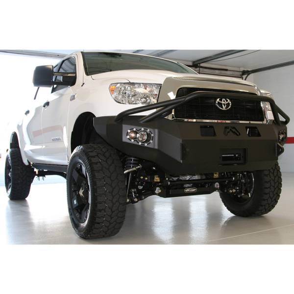 Fab Fours - Fab Fours TT07-H1852-1 Winch Front Bumper with Pre-Runner Guard for Toyota Tundra 2007-2013