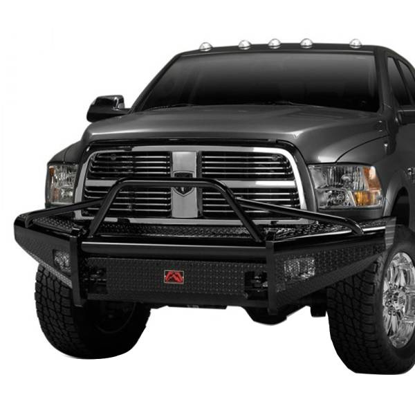 Fab Fours - Fab Fours DR94-S1562-1 Black Steel Front Bumper with Pre-Runner Guard for Dodge Ram 2500 HD/3500 HD/4500 HD/5500 HD 1994-2002