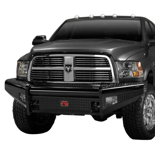 Fab Fours - Fab Fours DR10-S2961-1 Black Steel Front Bumper for Dodge Ram 2500HD/3500 2010-2018