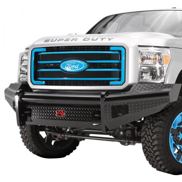 Fab Fours - Fab Fours FS99-S1661-1 Black Steel Front Bumper for Ford F250/F350 1999-2004