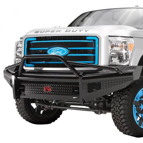 Fab Fours - Fab Fours FS99-S1662-1 Black Steel Front Bumper with Pre-Runner Guard for Ford F250/F350 1999-2004