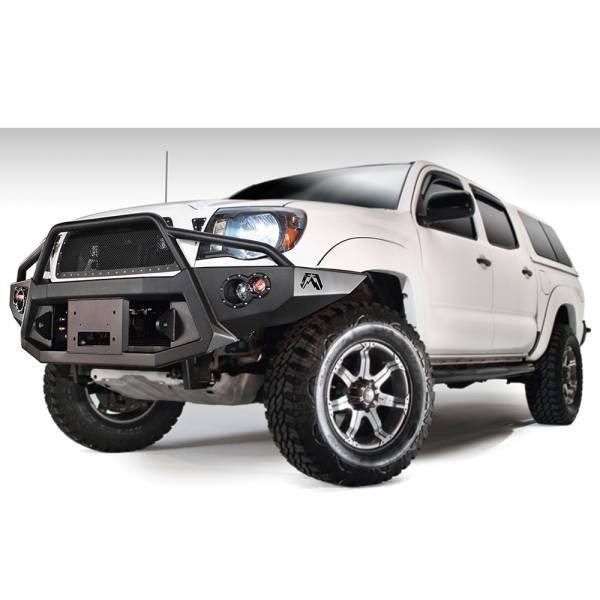 Fab Fours - Fab Fours TT05-B1552-1 Winch Front Bumper with Pre-Runner Guard for Toyota Tacoma 2005-2011
