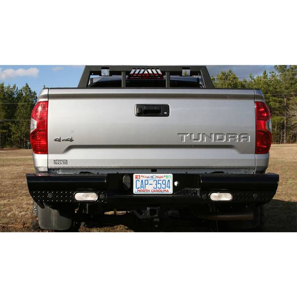 Fab Fours - Fab Fours TT14-T2850-1 Black Steel Rear Bumper for Toyota Tundra 2014-2021