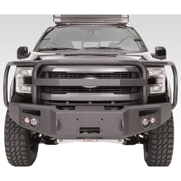 Fab Fours - Fab Fours FF15-H3250-1 Winch Front Bumper with Full Guard for Ford F150 2015-2017