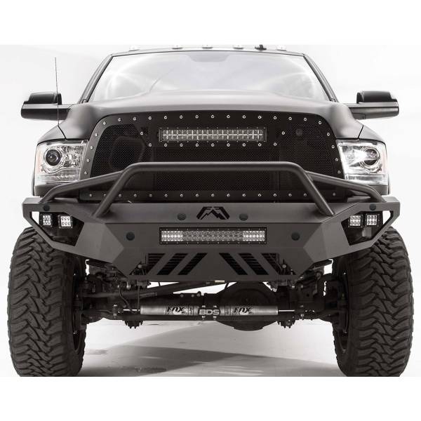 Fab Fours - Fab Fours DR10-V2952-1 Vengeance Front Bumper with Pre-Runner Guard and Sensor Holes for Dodge Ram 2500/3500/4500/5500 2010-2018