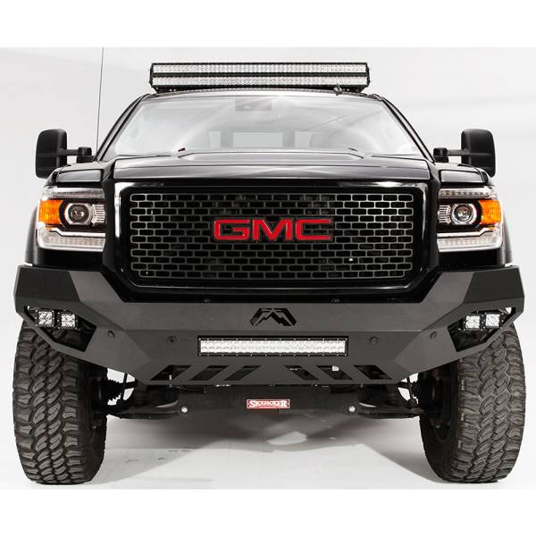 Fab Fours - Fab Fours GM15-V3151-1 Vengeance Front Bumper with Sensor Holes for GMC Sierra 2500HD/3500 2015-2019