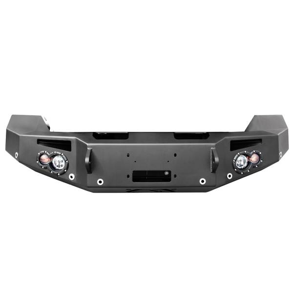 Fab Fours - Fab Fours DR13-F2951-1 Winch Front Bumper with Sensor Holes for Dodge Ram 1500 2013-2018