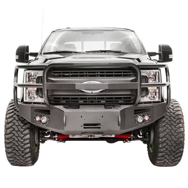 Fab Fours - Fab Fours FS17-A4150-1 Winch Front Bumper with Full Guard and Sensor Holes for Ford F250/F350 2017-2022