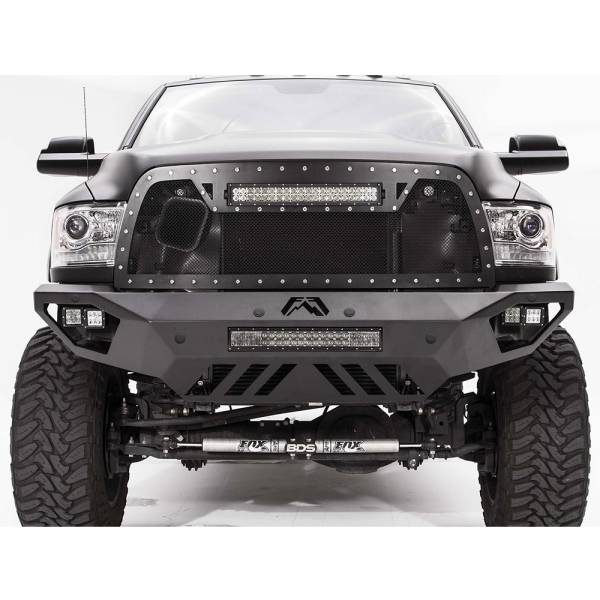 Fab Fours - Fab Fours DR16-V4051-1 Vengeance Front Bumper with Sensor Holes for Dodge Ram 2500/3500/4500/5500 2016-2018