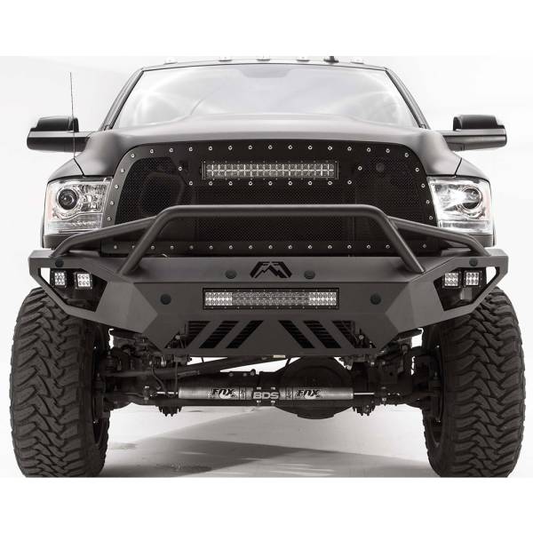 Fab Fours - Fab Fours DR16-V4052-1 Vengeance Front Bumper with Pre-Runner Guard and Sensor Holes for Dodge Ram 2500/3500/4500/5500 2016-2018