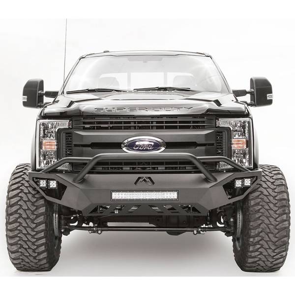 Fab Fours - Fab Fours FS17-V4152-1 Vengeance Front Bumper with Pre-Runner Guard and Sensor Holes for Ford F250/F350 2017-2022