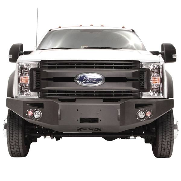Fab Fours - Fab Fours FS17-A4251-1 Winch Front Bumper with Sensor Holes for Ford F450/F550 2017-2022