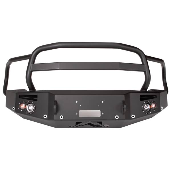 Fab Fours - Fab Fours GS14-F3150-1 Winch Front Bumper with Full Guard and Sensor Holes for GMC Sierra 1500 2014-2015