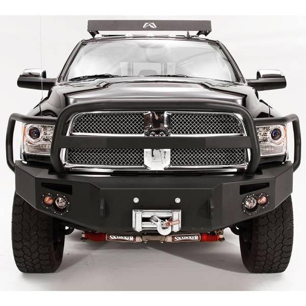 Fab Fours - Fab Fours DR10-A2950-1 Winch Front Bumper with Full Guard for Dodge Ram 2500/3500/4500/5500 2010-2018