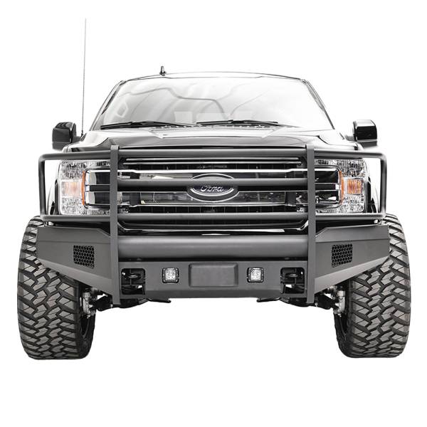 Fab Fours - Fab Fours FF18-R4560-1 Black Steel Elite Smooth Front Bumper with Full Guard for Ford F150 2018-2020