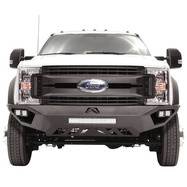 Fab Fours - Fab Fours FS17-V4251-1 Vengeance Front Bumper with Sensor Holes for Ford F450/F550 2017-2019
