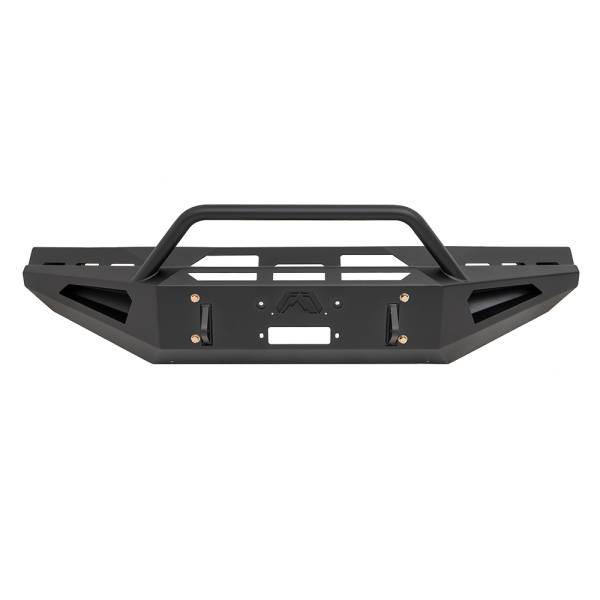 Fab Fours - Fab Fours DR94-RS1562-1 Red Steel Front Bumper with Pre-Runner Guard for Dodge Ram 2500/3500/4500/5500 1994-2002