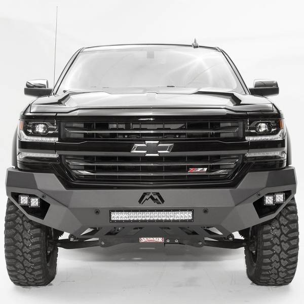 Fab Fours - Fab Fours CS16-D3851-1 Vengeance Front Bumper with Sensor Holes for Chevy Silverado 1500 2016-2018
