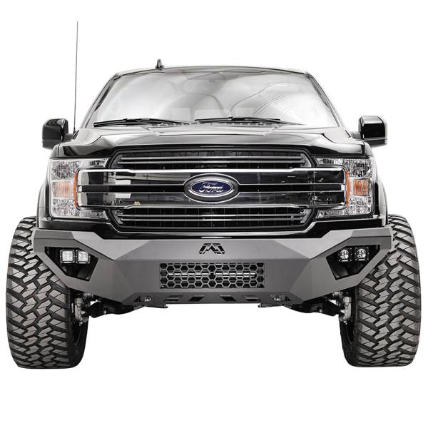 Fab Fours - Fab Fours FF18-D4551-1 Vengeance Front Bumper with Sensor Holes for Ford F150 2018-2020
