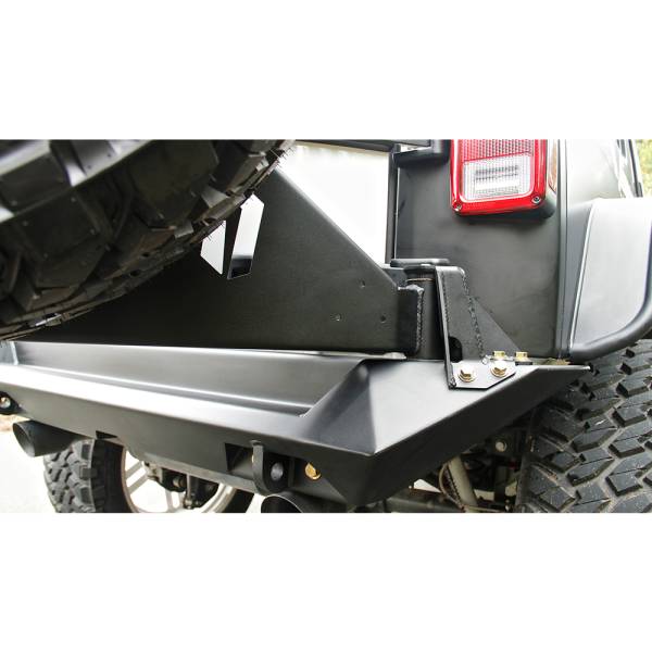 Fab Fours - Fab Fours JP-Y1261T-1 Off the Door Tire Carrier for Jeep Wrangler JK 2007-2018