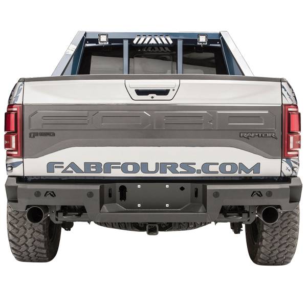Fab Fours - Fab Fours FF17-W4351-1 Premium Rear Bumper with Sensor Holes for Ford Raptor 2017-2020