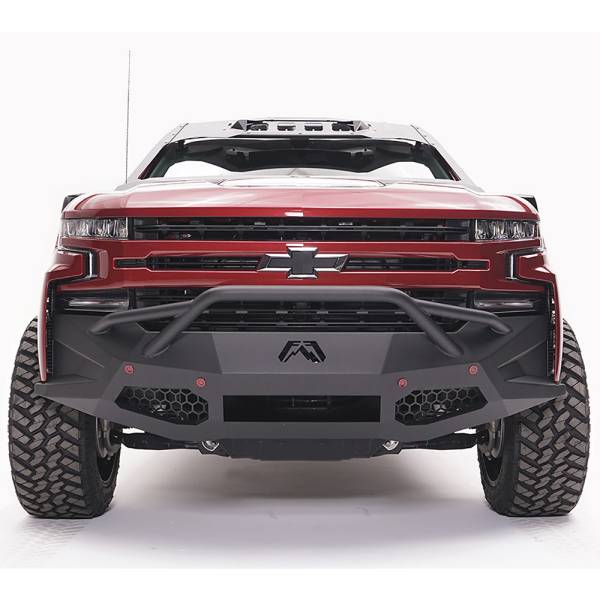 Fab Fours - Fab Fours CS19-D4052-1 Vengeance Front Bumper with Pre-Runner Guard and Sensor Holes for Chevy Silverado 1500 2019-2022