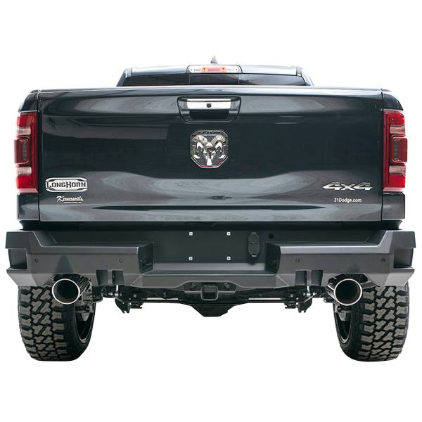 Fab Fours - Fab Fours DR19-W4251-1 Premium Rear Bumper with Sensor Holes for Dodge Ram 1500 2019-2023 New Body Style