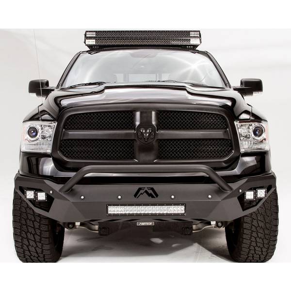 Fab Fours - Fab Fours DR13-D2952-1 Vengeance Front Bumper with Pre-Runner Guard and Sensor Holes for Dodge Ram 1500 2013-2018