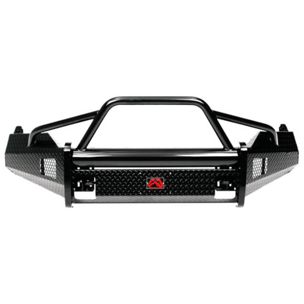 Fab Fours - Fab Fours DR13-K2962-1 Black Steel Front Bumper with Pre-Runner Guard for Dodge Ram 1500 2013-2018