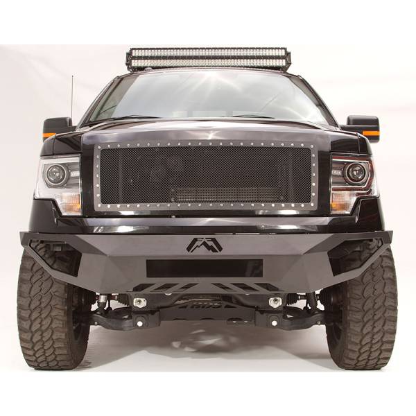 Fab Fours - Fab Fours FF09-D1951-1 Vengeance Front Bumper with Sensor Holes for Ford F150 2009-2014