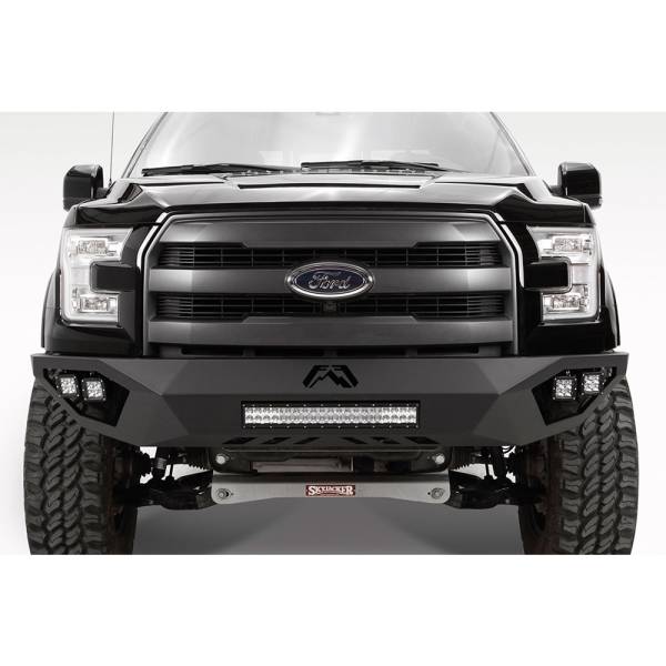 Fab Fours - Fab Fours FF15-D3251-1 Vengeance Front Bumper with Sensor Holes for Ford F150 2015-2017