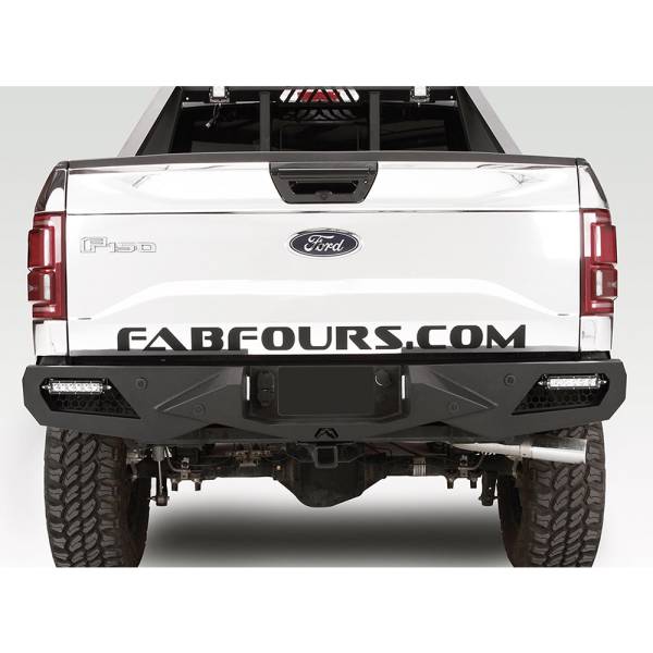 Fab Fours - Fab Fours FF15-E3251-1 Vengeance Rear Bumper with Sensor Holes for Ford F150 2015-2020