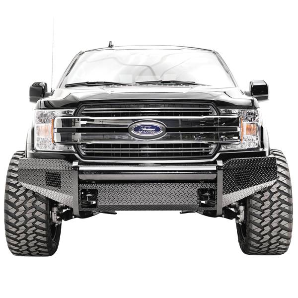 Fab Fours - Fab Fours FF18-K4561-1 Black Steel Front Bumper for Ford F150 2018-2020