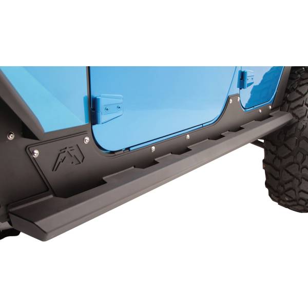 Fab Fours - Fab Fours JK07-G1450-1 4 Door Light Rock Sliders for Jeep Wrangler JK 2007-2018