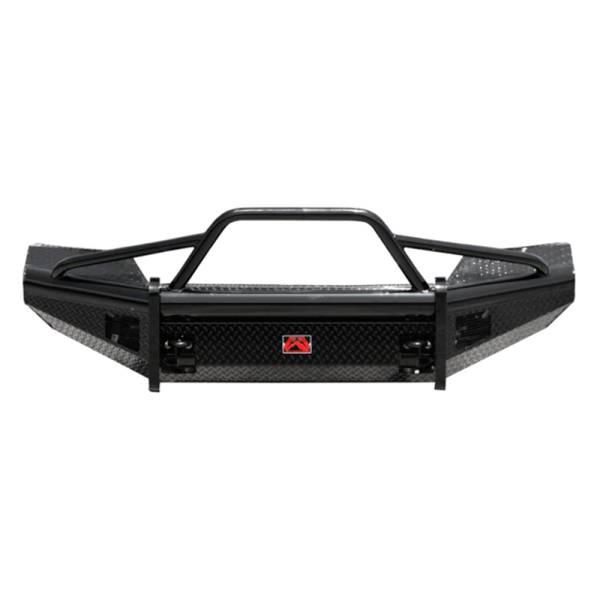 Fab Fours - Fab Fours TT07-K1862-1 Black Steel Front Bumper with Pre-Runner Bar Guard for Toyota Tundra 2007-2013