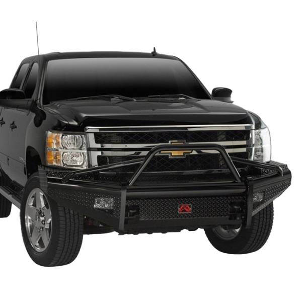 Fab Fours - Fab Fours CH11-S2762-1 Black Steel Front Bumper with Pre-Runner Guard for Chevy Silverado 2500HD/3500 2011-2014