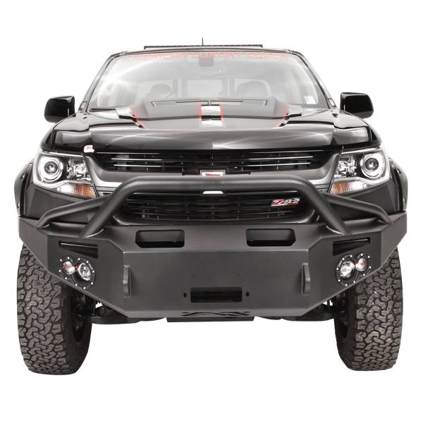 Fab Fours - Fab Fours CC15-H3352-1 Premium Winch Front Bumper with Pre-Runner Guard for Chevy Colorado 2015-2019