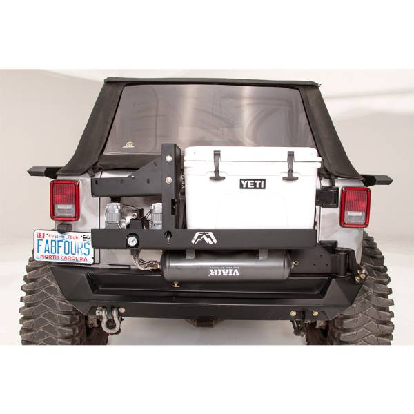 Fab Fours - Fab Fours JK2040-1 Air Compressor Yeti Tundra 35 Cooler Mount for Jeep Wrangler JK 2007-2022