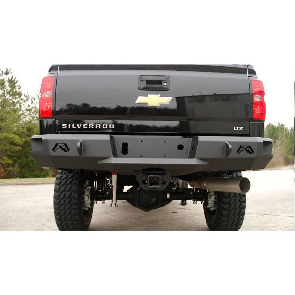 Fab Fours - Fab Fours CH14-W3050-1 Premium Rear Bumper without Sensors for Chevy Silverado 2500HD/3500 2015-2019