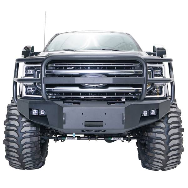 Fab Fours - Fab Fours FS17-A4160-1 Winch Front Bumper with Grille Guard for Ford F250/F350 2017-2022