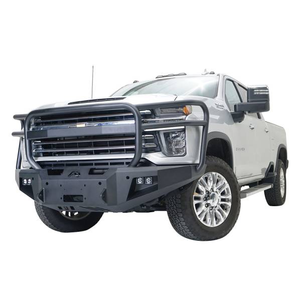 Fab Fours - Fab Fours CH20-A4950-1 Premium Front Bumper with Full Grill Guard for Chevy Silverado 2500HD/3500 2020-2022