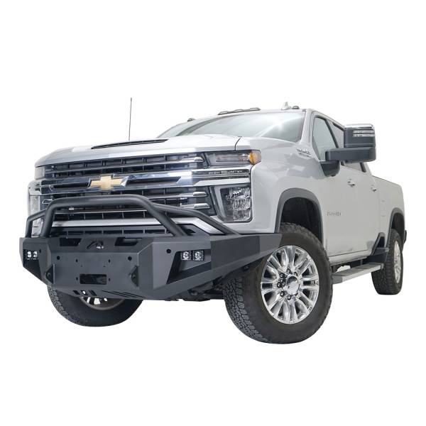 Fab Fours - Fab Fours CH20-A4952-1 Premium Front Bumper with Pre-Runner Guard for Chevy Silverado 2500HD/3500 2020-2022