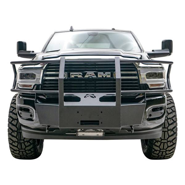 Fab Fours - Fab Fours DR19-N4470-1 Winch Mount with Full Guard for Dodge Ram 2500/3500 HD 2019-2021