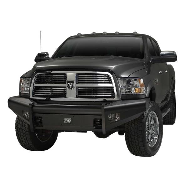 Fab Fours - Fab Fours DR19-Q4461-1 Black Steel Elite Front Bumper with No Guard for Dodge Ram 2500/3500 2019-2022 New Body Style