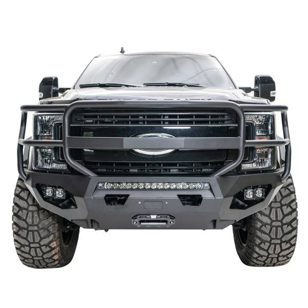 Fab Fours - Fab Fours FS17-X4160-1 Matrix Front Bumper with Full Grill Guard for Ford F250/F350 2017-2022